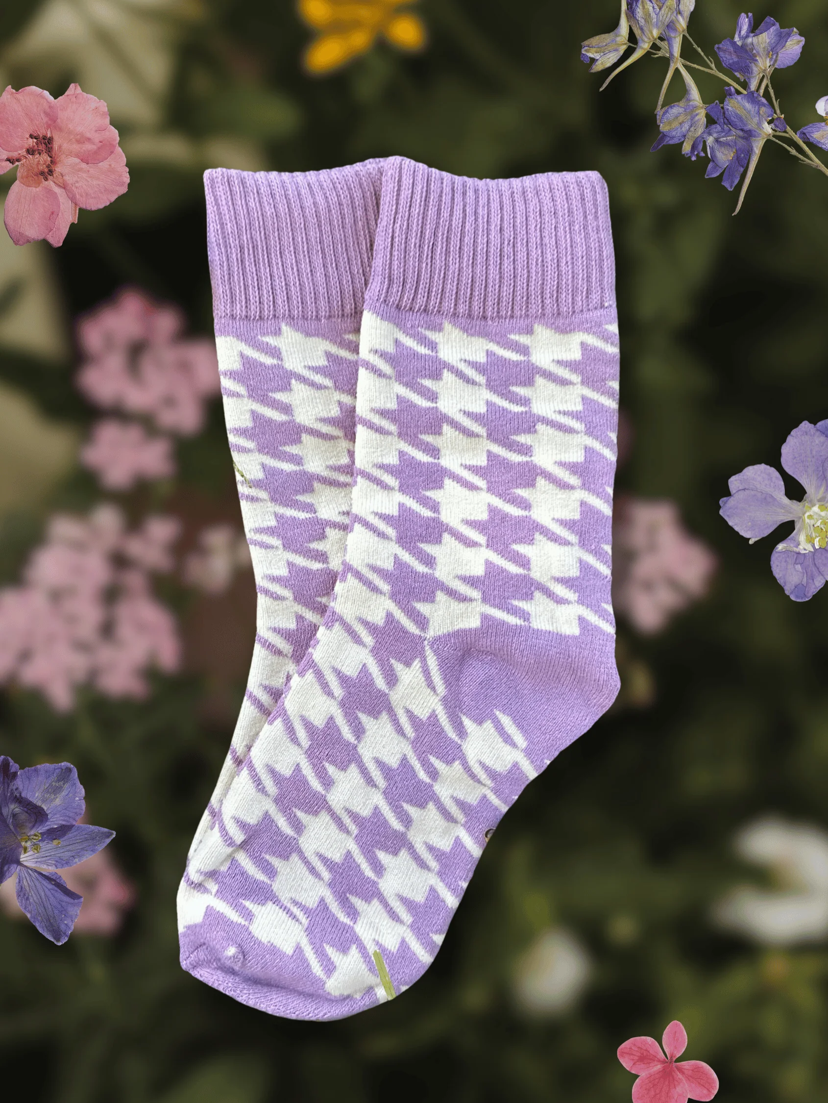 Lilac Checker Socks