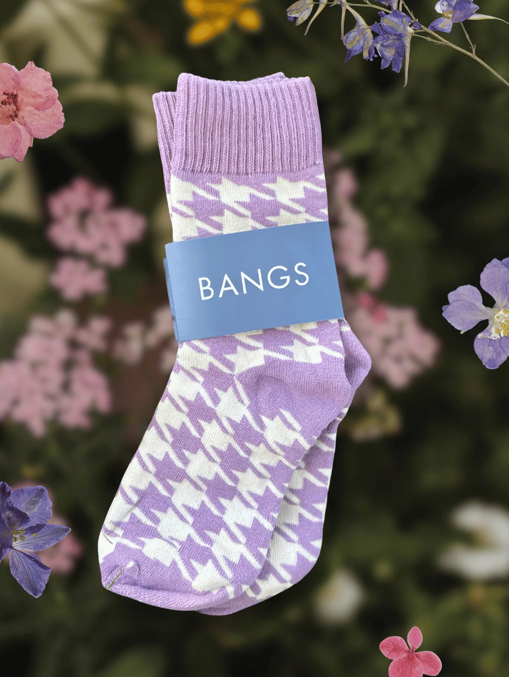 Lilac Checker Socks